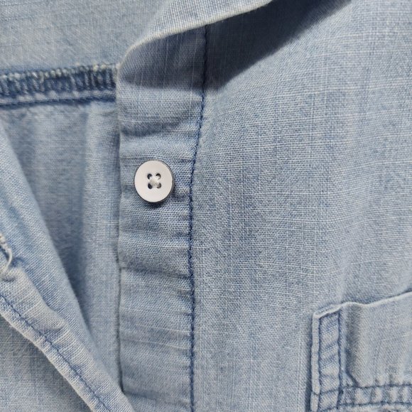 old navy Classic Chambray Button Front Shirt - Picture 10 of 10